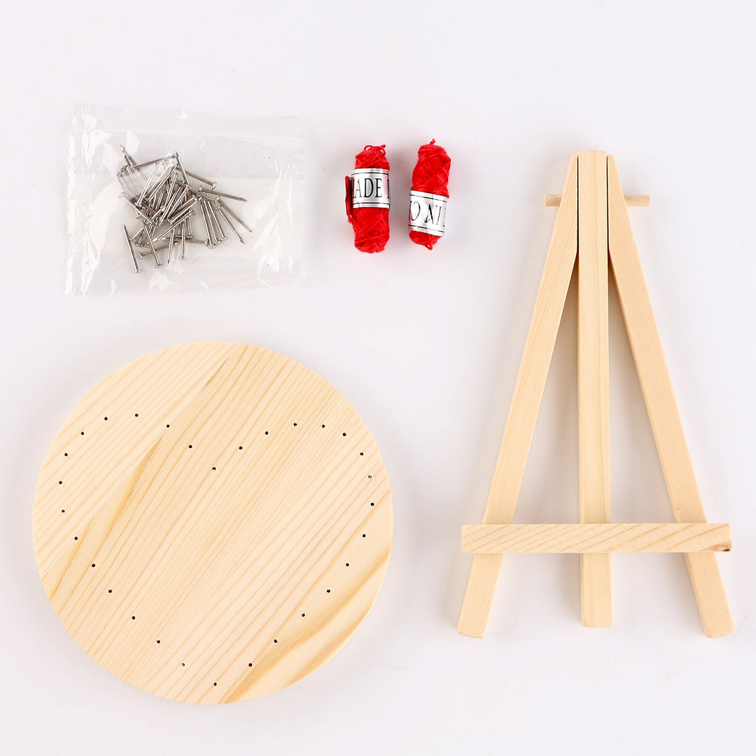 String Art DIY Kit with Stand - Blue Flower. Wizardi Craft Kit F07-M12-1-DHAA28299