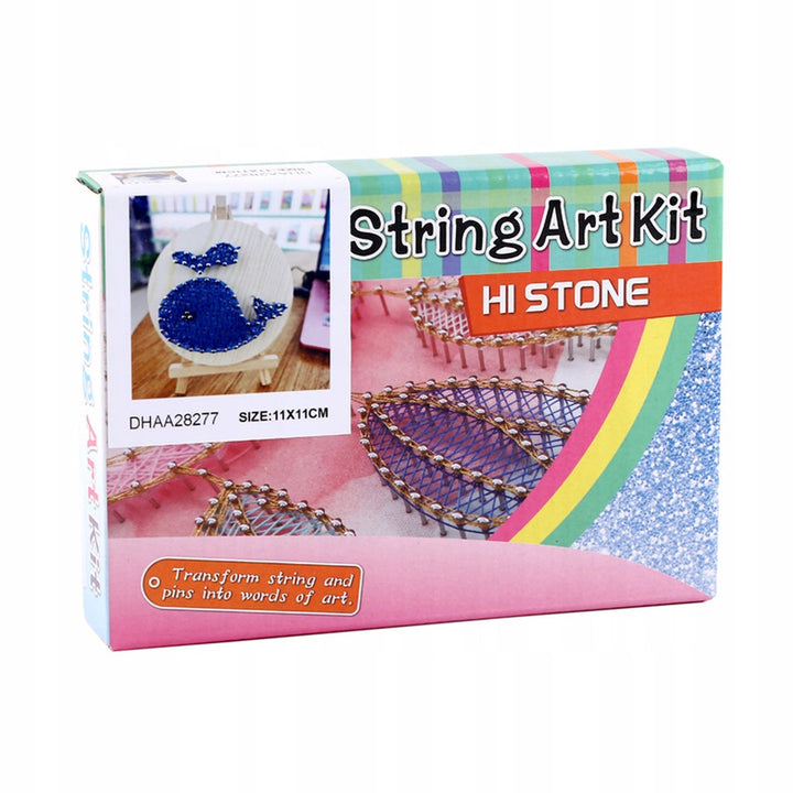 String Art DIY Kit with Stand - Whale. Wizardi Craft Kit F07-M12-1-DHAA28277