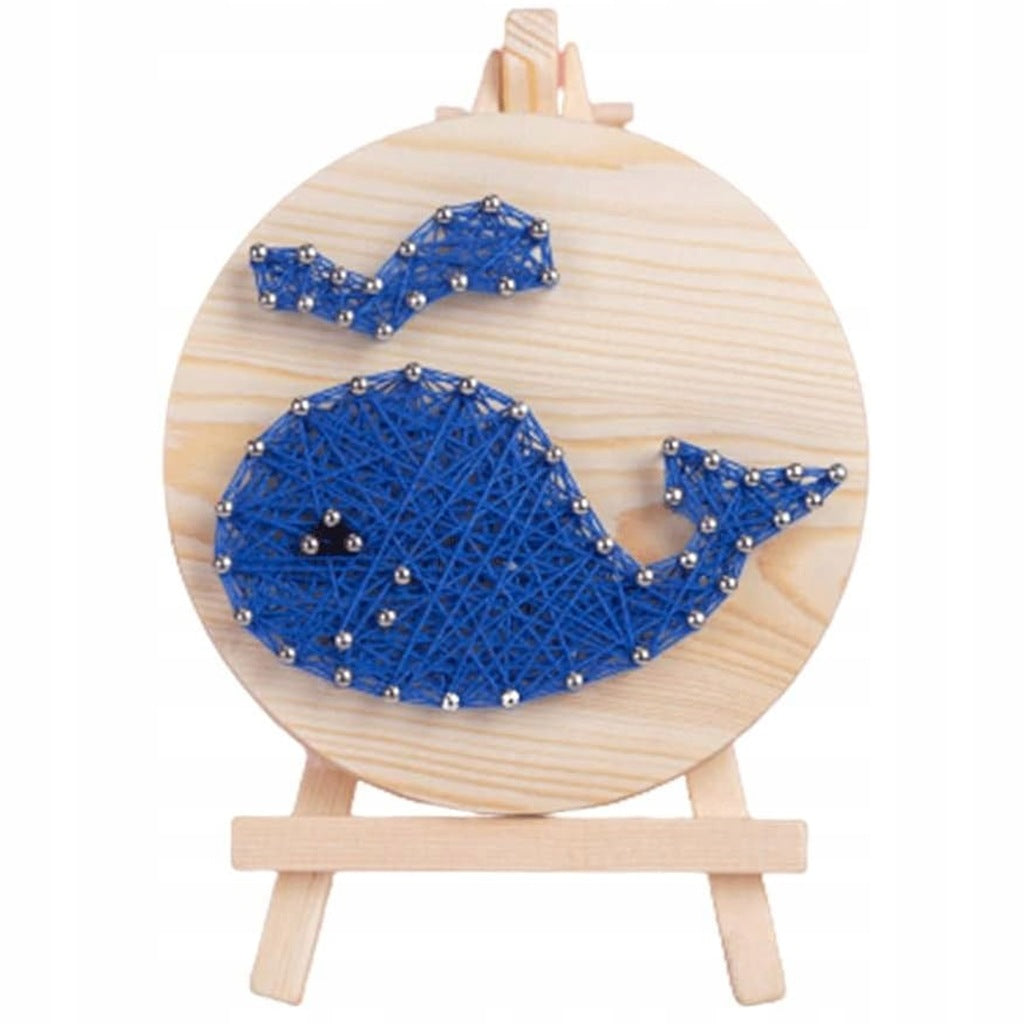String Art DIY Kit with Stand - Whale. Wizardi Craft Kit F07-M12-1-DHAA28277