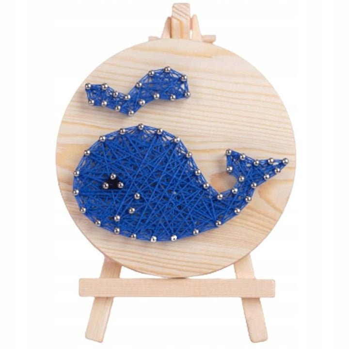 String Art DIY Kit with Stand - Whale. Wizardi Craft Kit F07-M12-1-DHAA28277