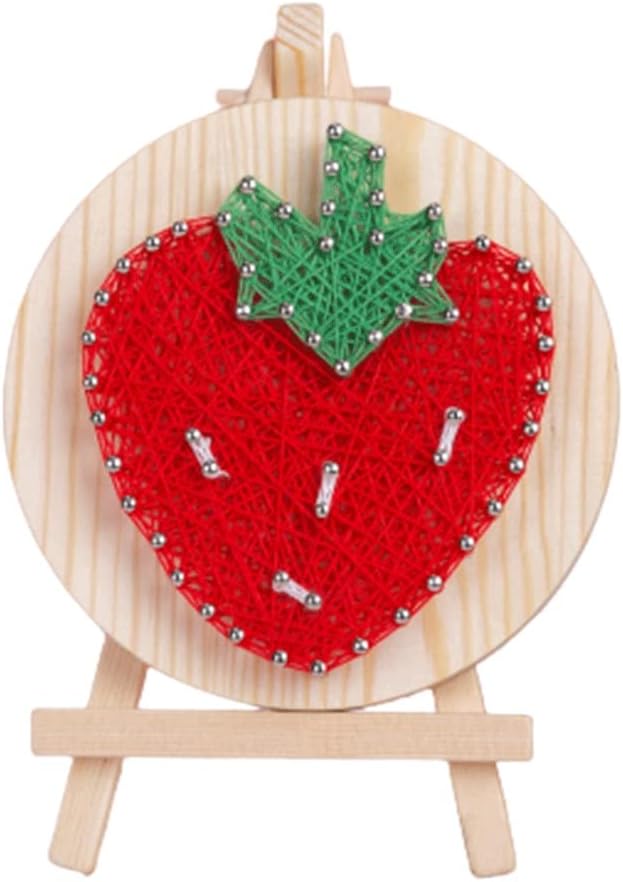 String Art DIY Kit with Stand - Strawberry. Wizardi Craft Kit F07-M12-1-DHAA28296