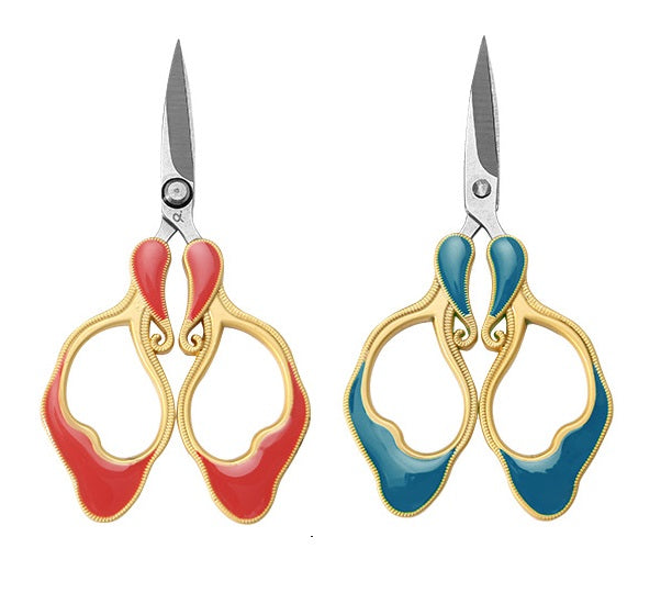 Craft Scissors for Felting & Embroidery Wizardi F07-M13-1-orange-blue