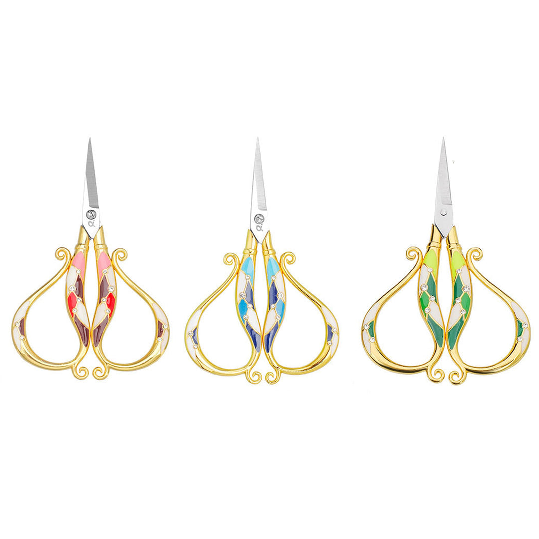 Craft Scissors for Felting & Embroidery Wizardi F07-M13-2-green