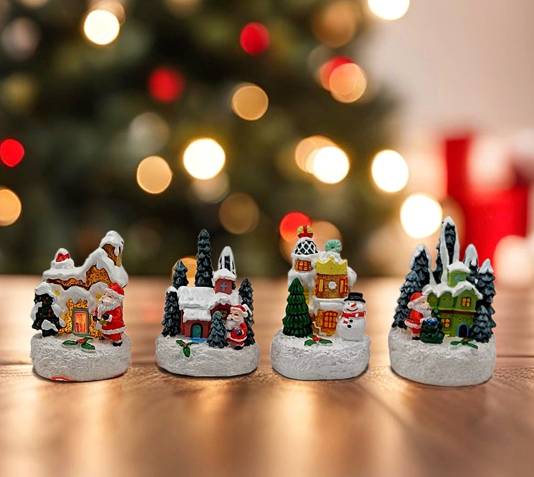 Festive House with Snowman. Christmas Village Wizardi F07-N1-3-Y26B