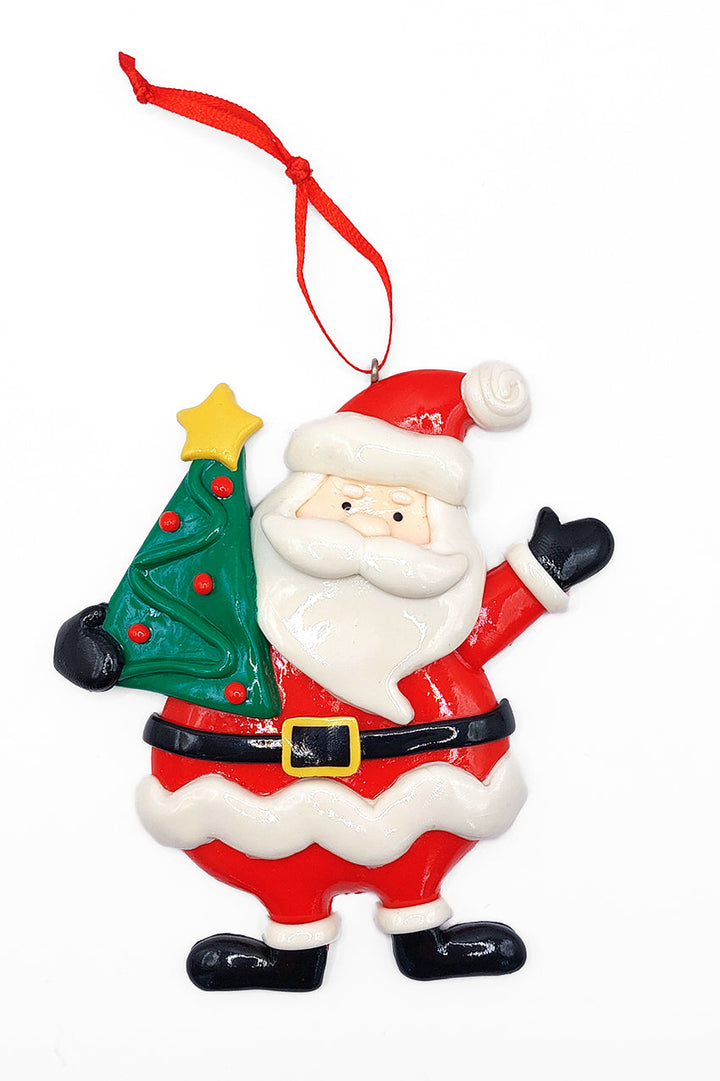 Christmas Ornament - Glossy Gingerbread Santa. Wizardi Festive Decoration F07-N2-13-SEE203A