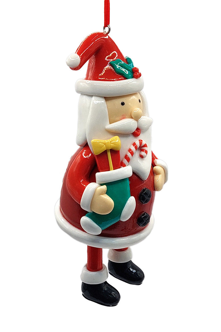 Christmas Ornament - Glossy Gingerbread Santa. Wizardi Festive Decoration F07-N2-16-CEE019A