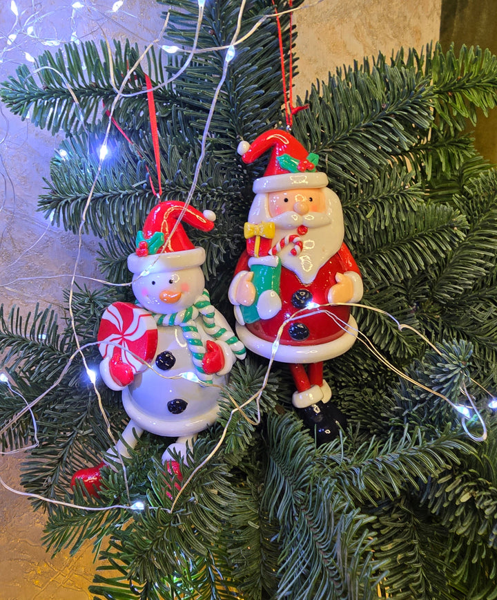 Christmas Ornament - Glossy Gingerbread Snowman. Wizardi Festive Decoration F07-N2-16-CEE019B