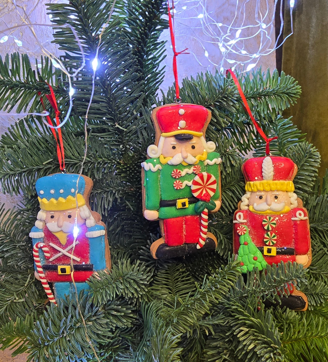 Christmas Ornament- Gingerbread Red Soldier. Wizardi Festive Decoration F07-N2-4-A2584A