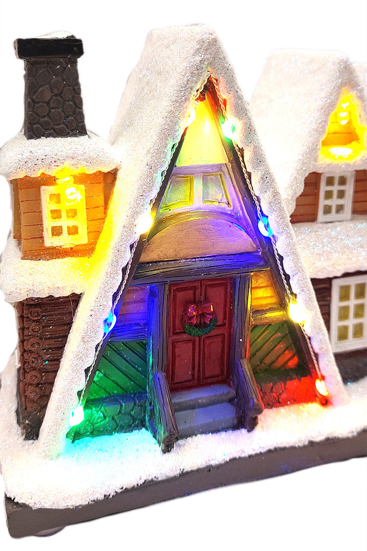 Snowy Holiday House Christmas Village Miniature by Wizardi F07-N6-1A