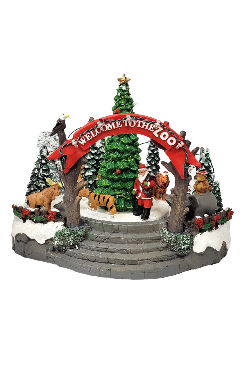 Zoo Entrance Christmas Village Miniature by Wizardi F07-N6-4