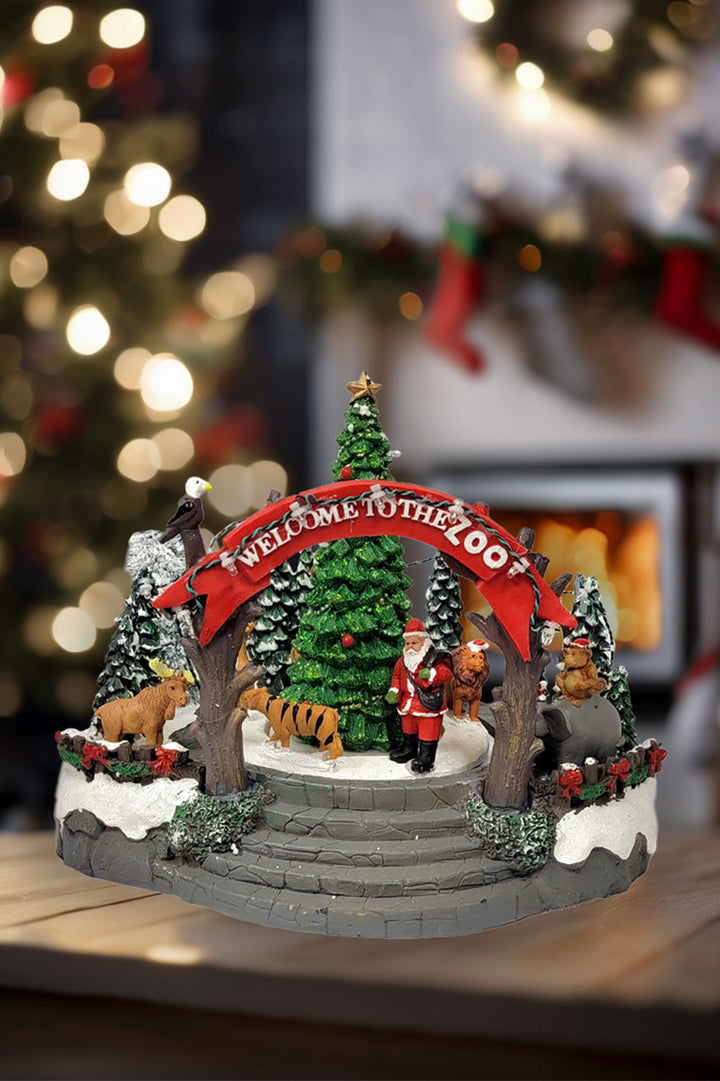 Zoo Entrance Christmas Village Miniature by Wizardi F07-N6-4