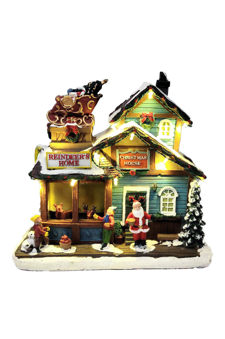 Santa's House Christmas Village Miniature by Wizardi F07-N6-5
