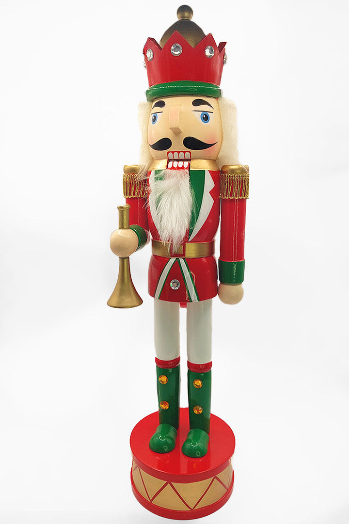 Christmas Nutcracker the Trumpeter. Wizardi Classic Wooden Festive Decoration F07M14-32-N01819D