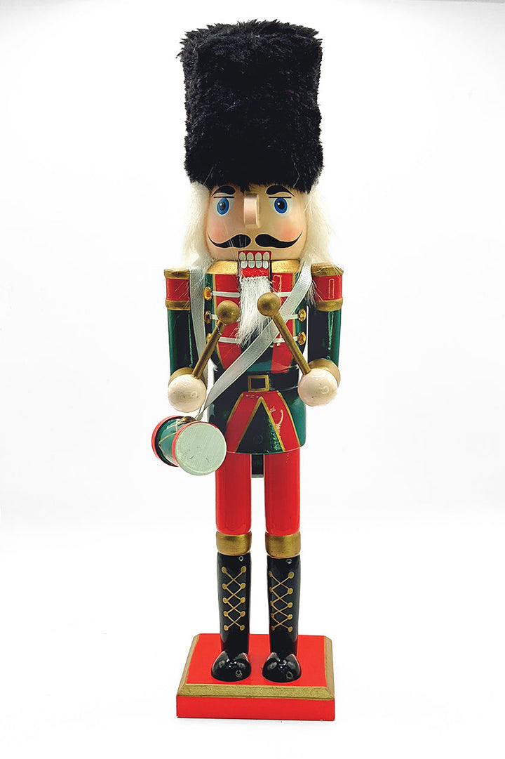 Christmas Nutcracker the Drummer. Wizardi Classic Wooden Festive Decoration F07M14-39-N01365C