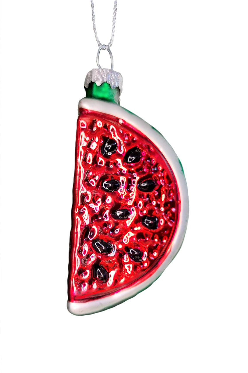 Watermelon Slice Christmas Glass Ornament by Wizardi F07M3-1 HB-SY25056