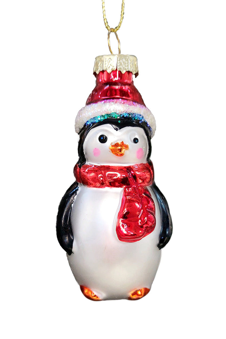 Penguin Christmas Glass Ornament by Wizardi F07M3-24 HB-SY25077