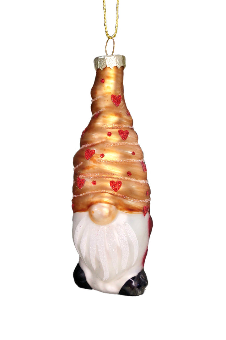 Yellow Gnome Christmas Glass Ornament by Wizardi F07M3-2 HB-SY25714