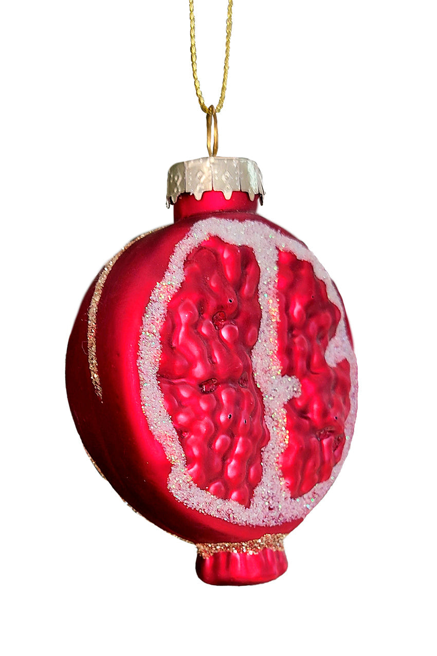 Pomegranate Slice Christmas Glass Ornament by Wizardi F07M3-54 HB-SY25416