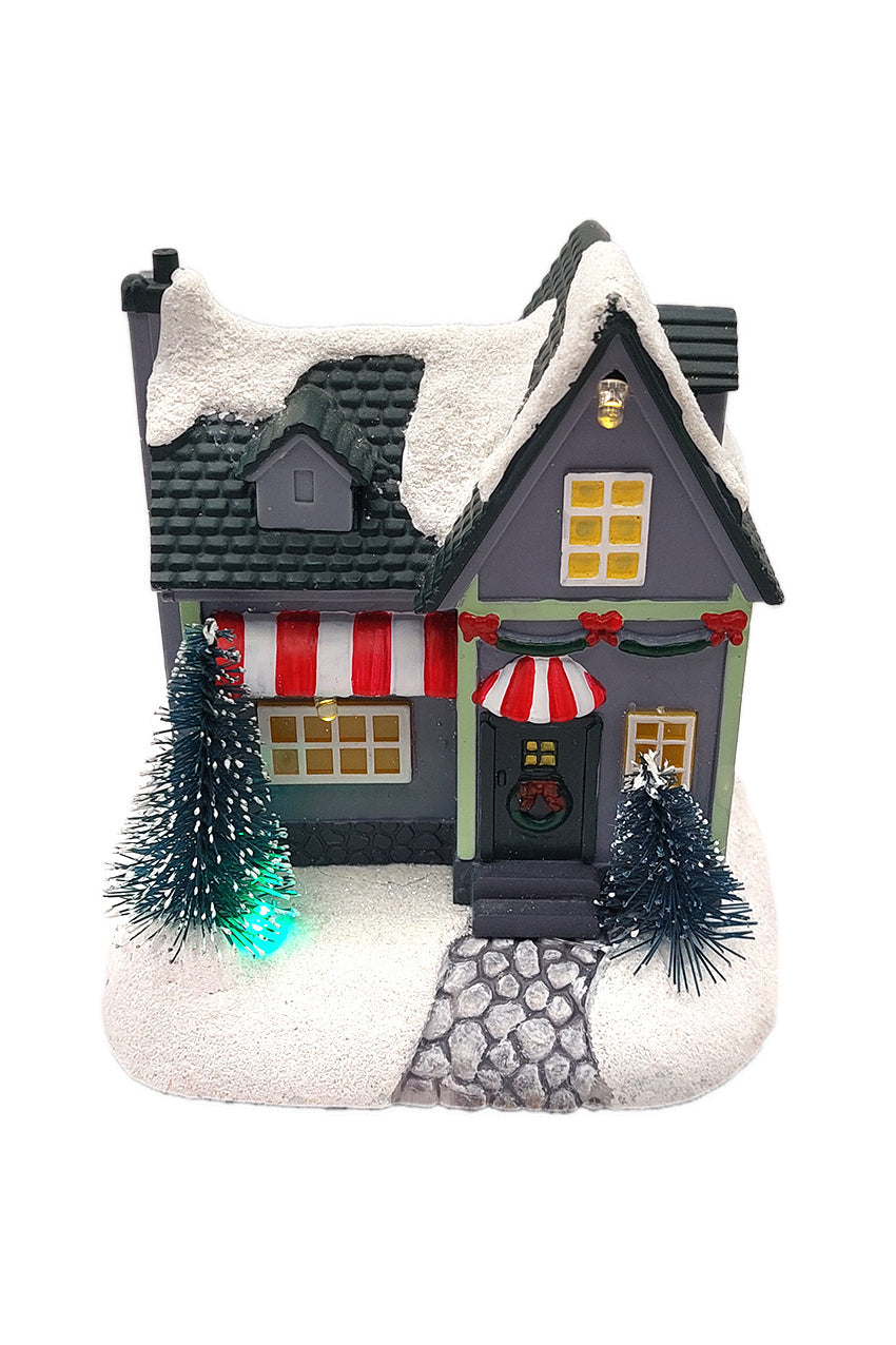 Christmas Village House with LED Lights F07M4-38-W221B