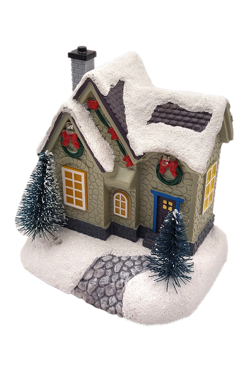 Christmas Village House with LED Lights F07M4-38-W221C
