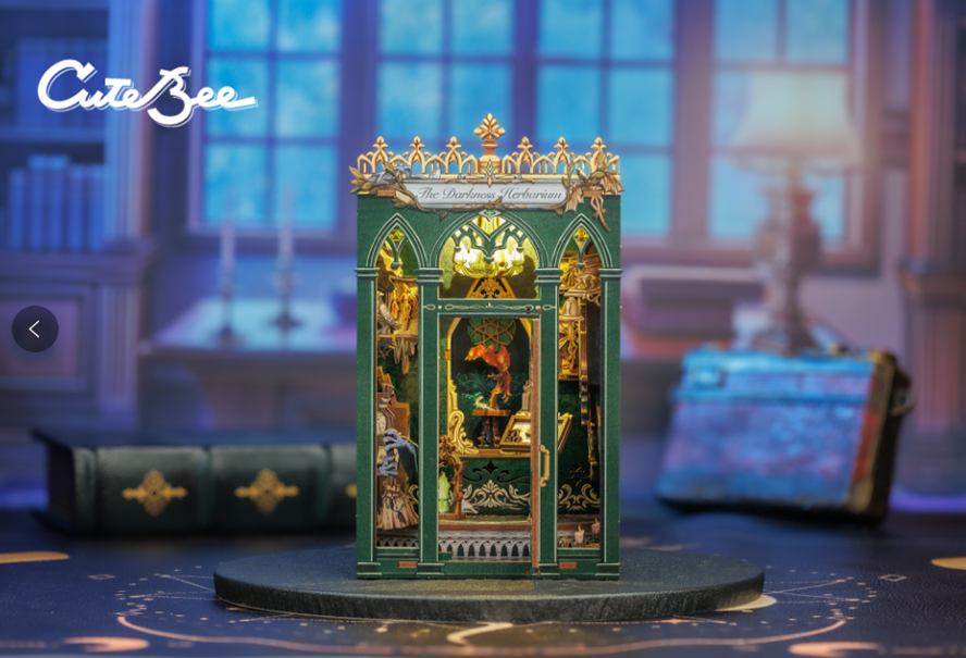 The Darkness Herbarium Dollhouse Kit - Miniature Wizardi Roombox Book Nook Kit Kit