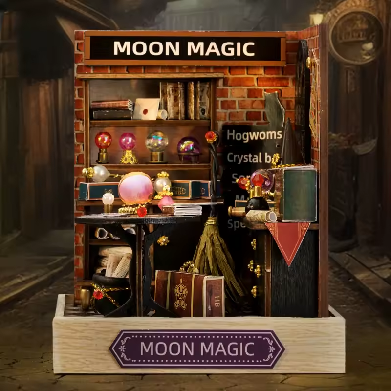 Moon Magic Dollhouse Kit - Miniature Wizardi Roombox Kit