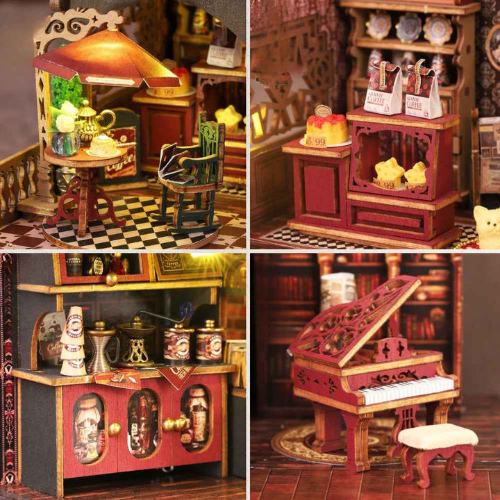 Letter Coffee Miniature Dollhouse Kit by Wizardi F07M5-66-ES020-A