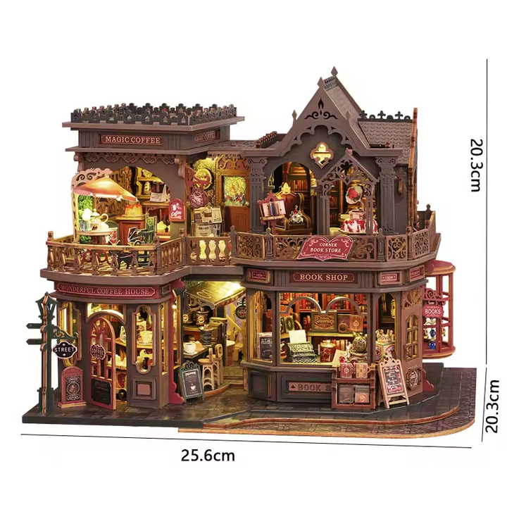 Letter Coffee Miniature Dollhouse Kit by Wizardi F07M5-66-ES020-A