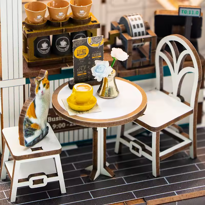 Coffee Rure Miniature Dollhouse Kit by Wizardi F07M5-68-M2506