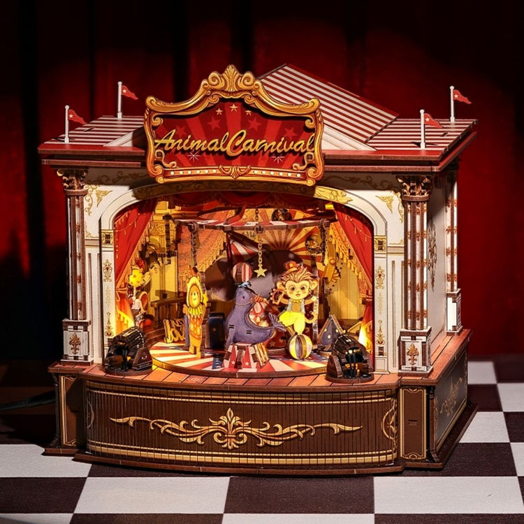Animal Carnival Miniature Dollhouse Kit by Wizardi F07M5-80-TTBC501
