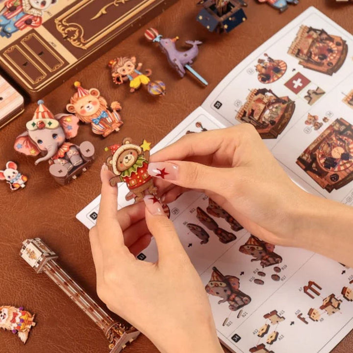Animal Carnival Miniature Dollhouse Kit by Wizardi F07M5-80-TTBC501
