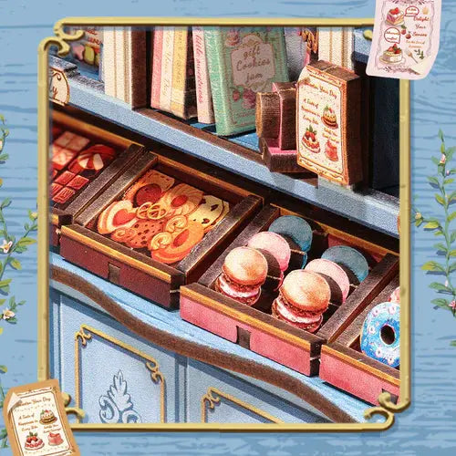 Sweet Marie Bakery Miniature Dollhouse Kit by Wizardi F07M5-82-CWGC207