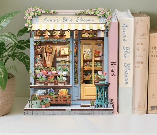Anna's Blue Blossom Miniature Dollhouse Kit by Wizardi F07M5-84-CWGC211