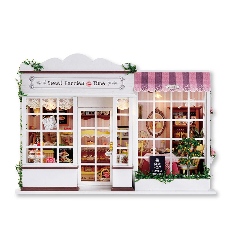 Sweet Berry Time Dollhouse Kit - Miniature Wizardi Roombox Kit F07M51-61-A-041-A