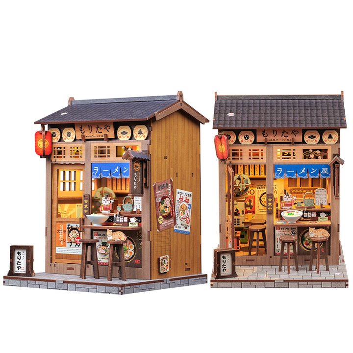 Morita-Ya Dollhouse Kit - Miniature Wizardi Roombox Kit with LED Light F07M51-90-CWGC205