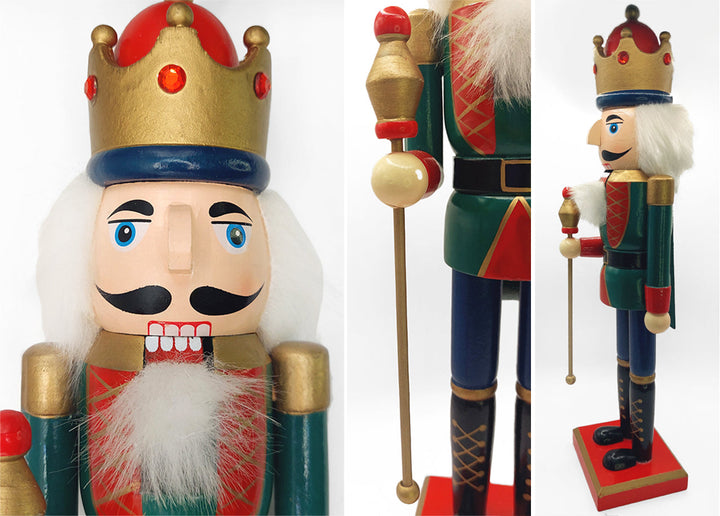 Wooden King Nutcracker Wizardi F07M6-11 Green