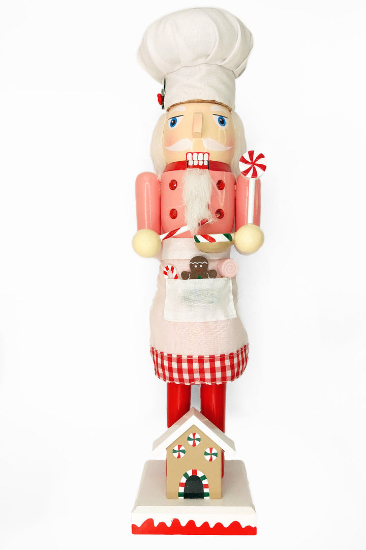 Wooden Gingerbread Chef Nutcracker Wizardi F07M6-5