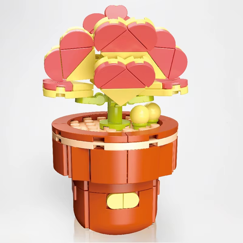 Plant Building Brick Kit - Potted Plant by Wizardi F07N11-26-19(113)