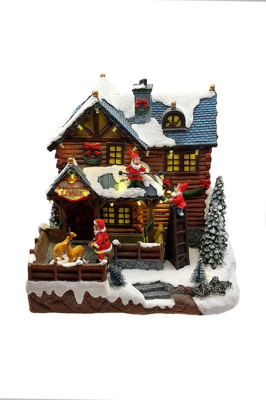 Santa's Lodge Christmas Village Miniature by Wizardi F07N5-15