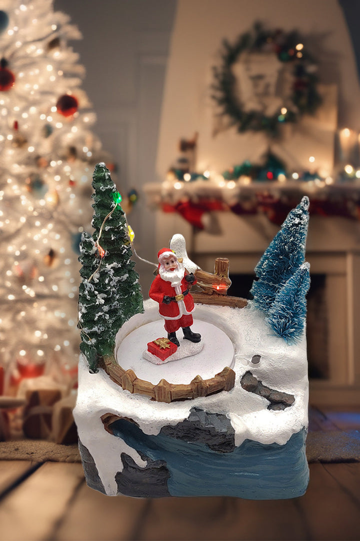 Santa Claus Scene Christmas Village Miniature by Wizardi F07N5-6A