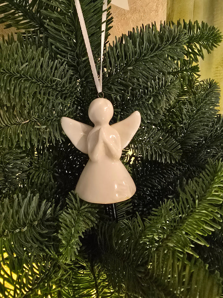 Bell - Angel Christmas Ceramic Ornament by Wizardi F07N7-27