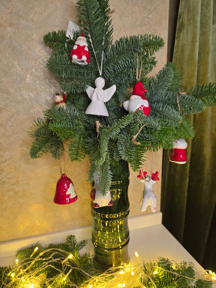 Boot Christmas Ceramic Ornament by Wizardi F07N7-21