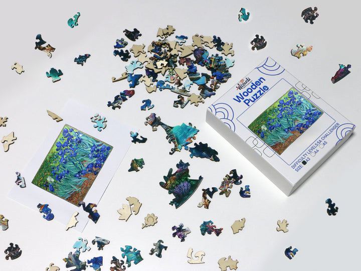 Irisai after Vincent Van Gogh - Jigsaw Wooden Puzzle by Wizardi F07N9-12