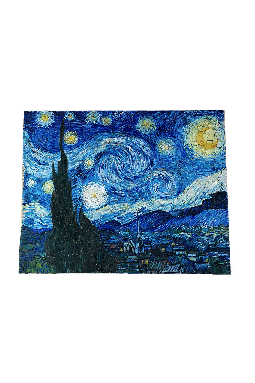Starry Night after Van Gogh - Jigsaw Wooden Puzzle by Wizardi F07N9-1