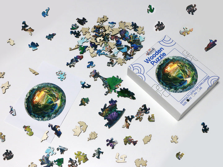 Forest Landscape - Jigsaw Wooden Puzzle by Wizardi F07N9-23