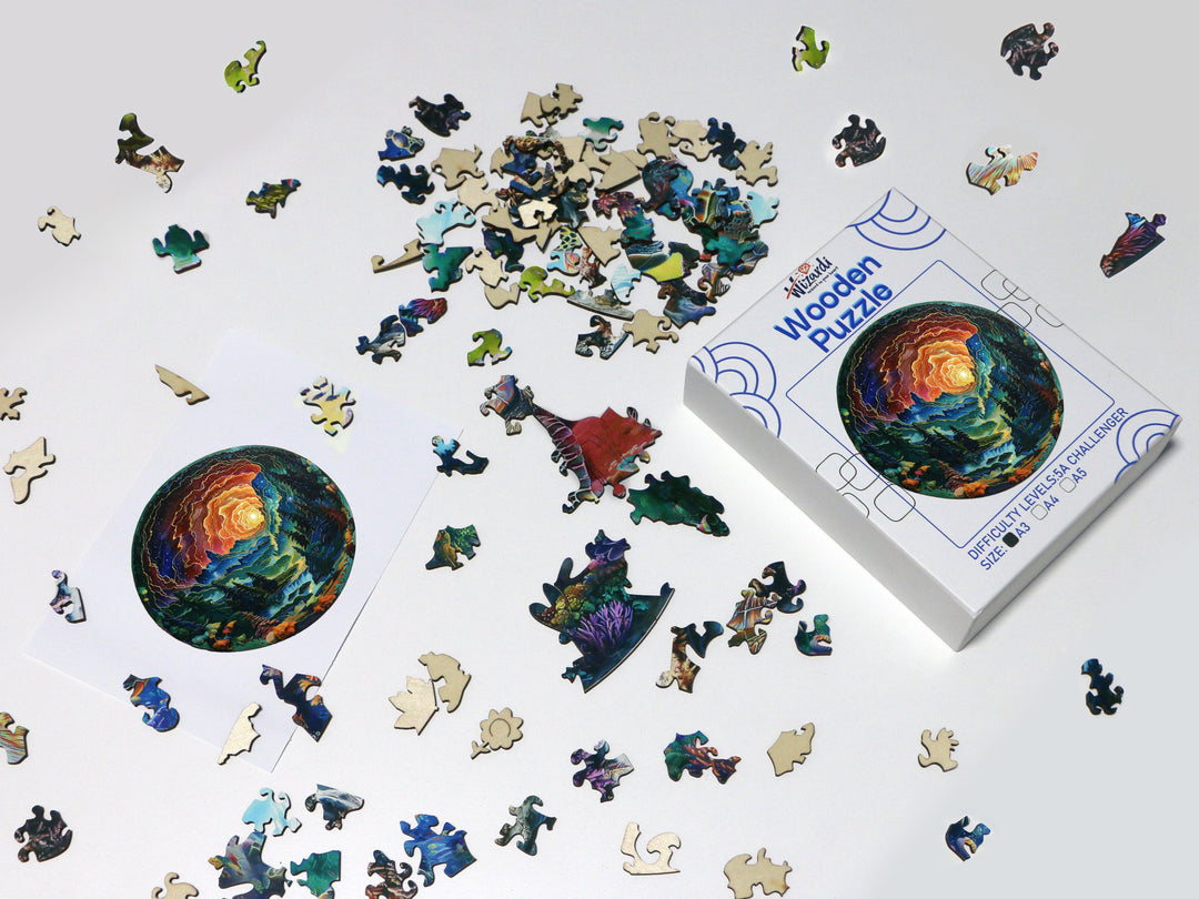 Mountains Landscape - Jigsaw Wooden Puzzle by Wizardi F07N9-24