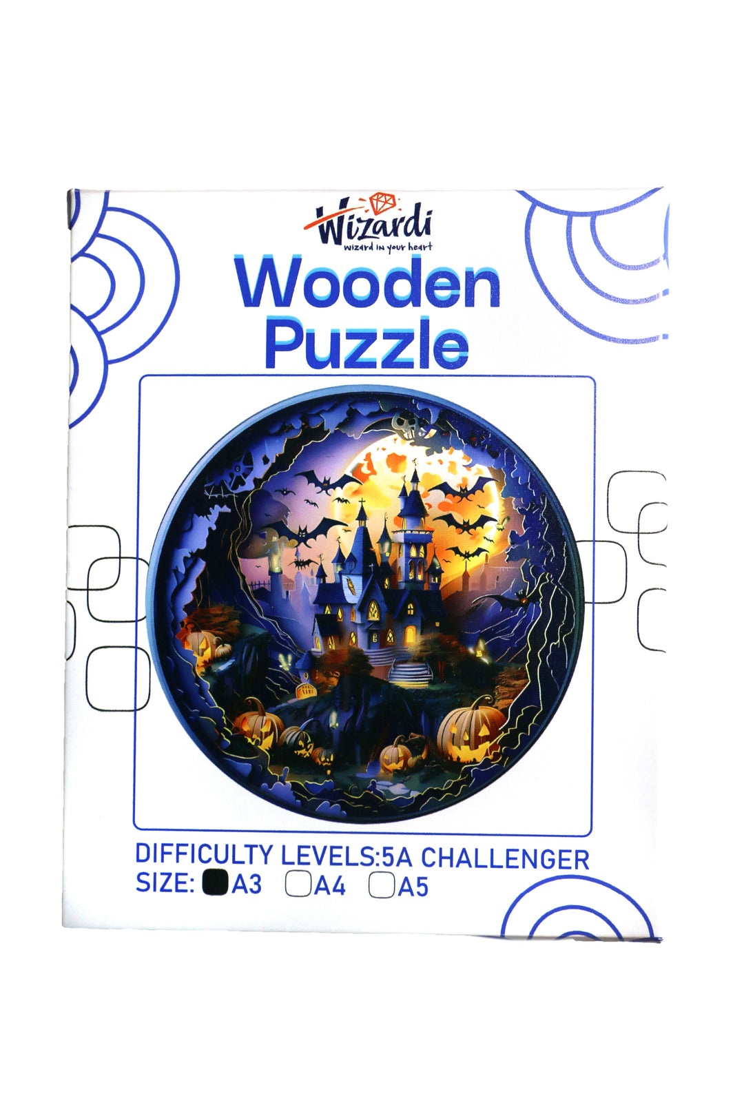 Haunted House - Halloween Jigsaw Wooden Puzzle by Wizardi F07N9-26