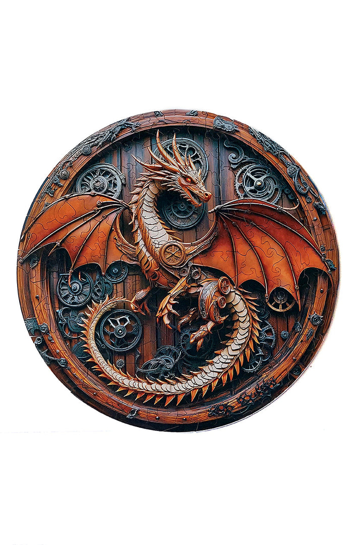 Steampunk Dragon - Jigsaw Wooden Puzzle by Wizardi F07N9-29