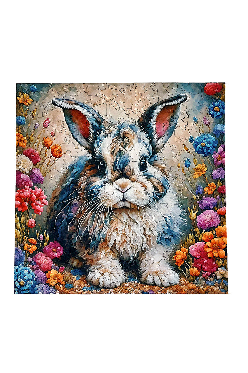 Rabbit - Jigsaw Wooden Puzzle by Wizardi F07N9-2
