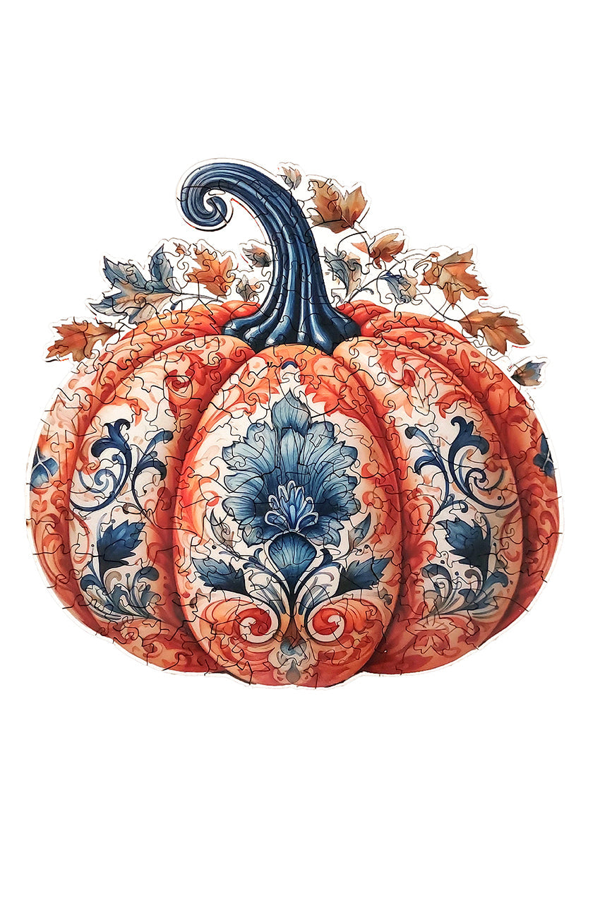 Ornate Pumpkin - Jigsaw Wooden Puzzle by Wizardi F07N9-37